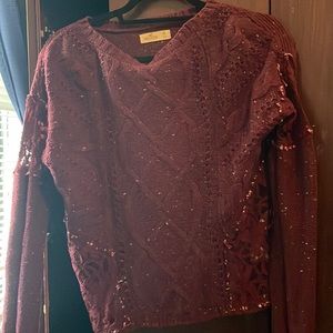 Sweatshirt burgundy color